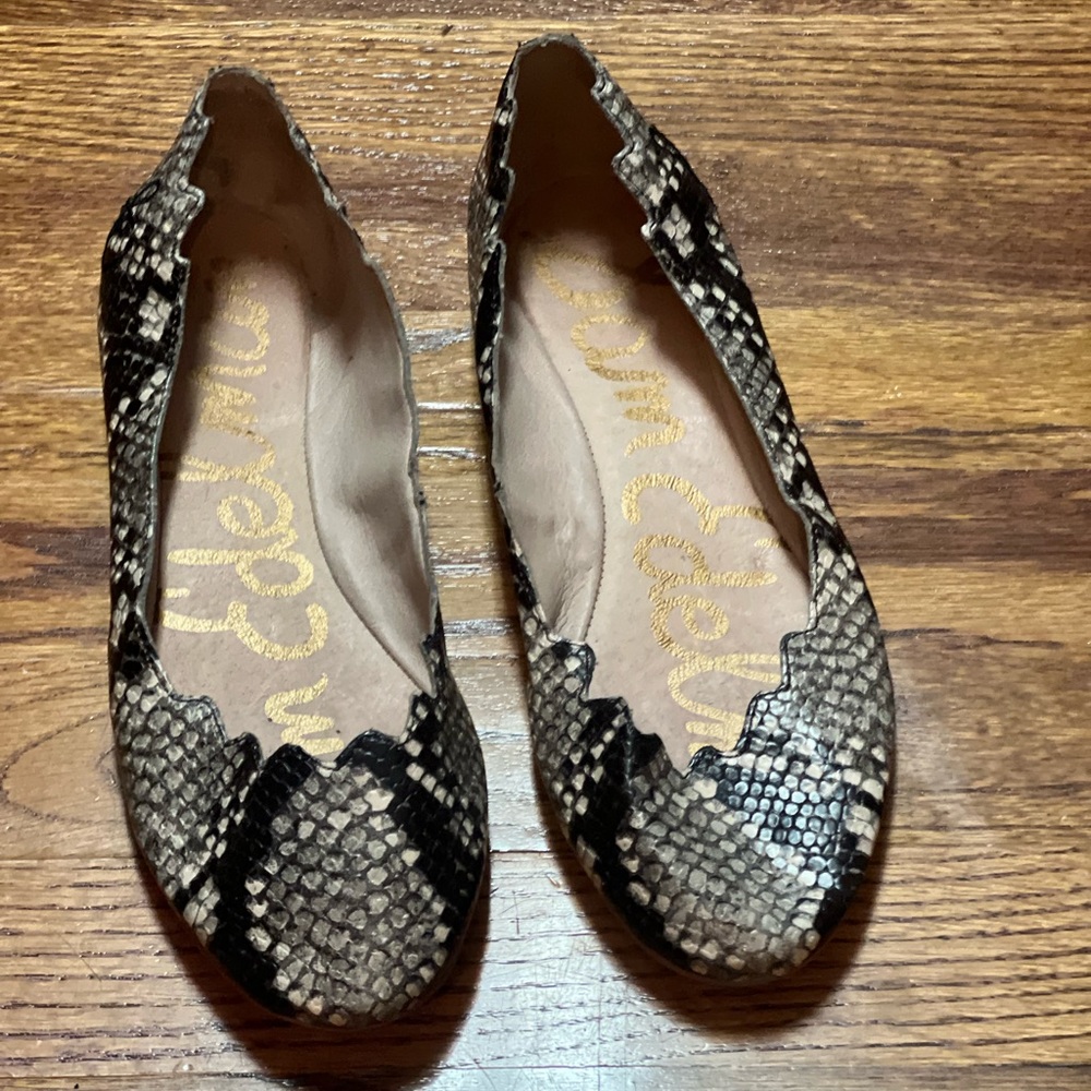Super Cute Sam Edelman Snakeskin Ballet Flats 8